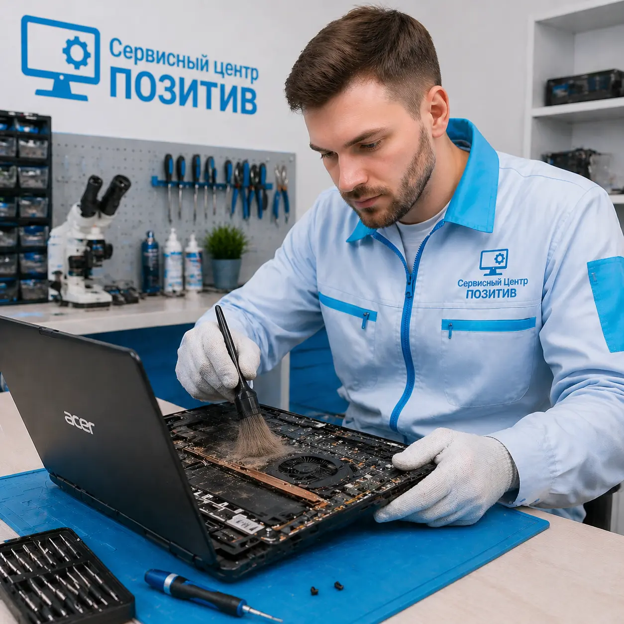 Чистка ноутбука Acer от пыли в Набережных Челнах | Замена термопасты
