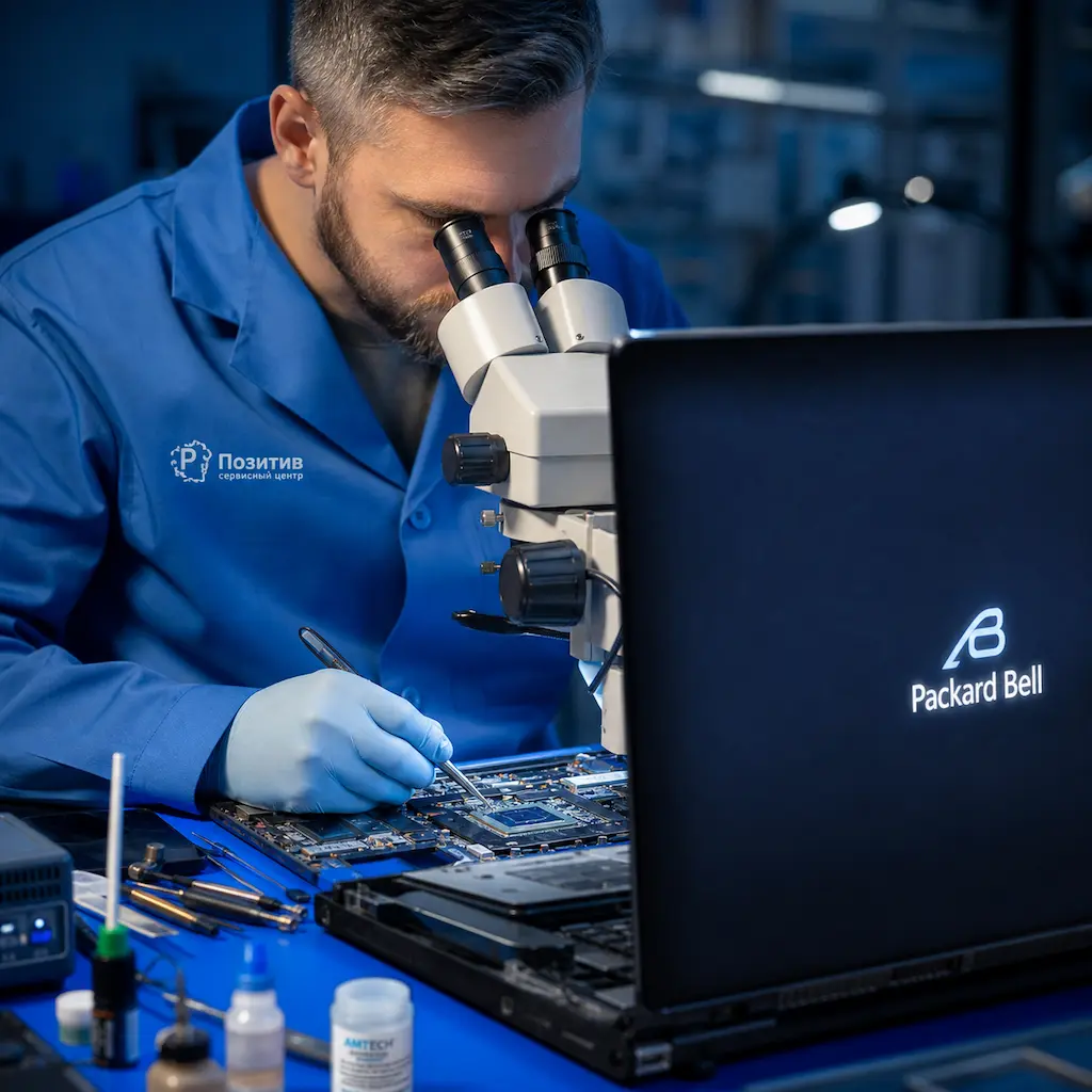 Замена видеокарты ноутбука Packard Bell в Набережных Челнах