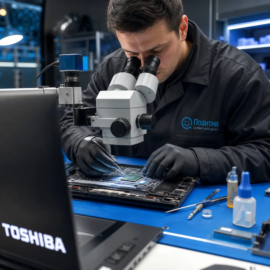 Замена видеокарты ноутбука Toshiba в Набережных Челнах