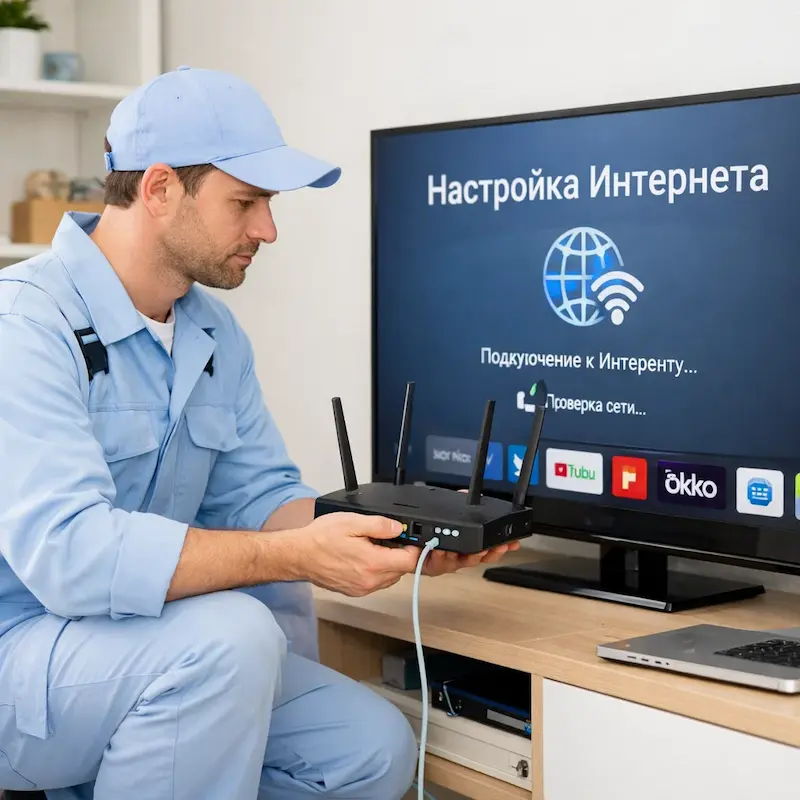 Настройка интернета на телевизоре в Набережных Челнах