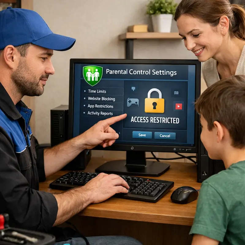 Родительский контроль на компьютере и ноутбуке в Набережных Челнах