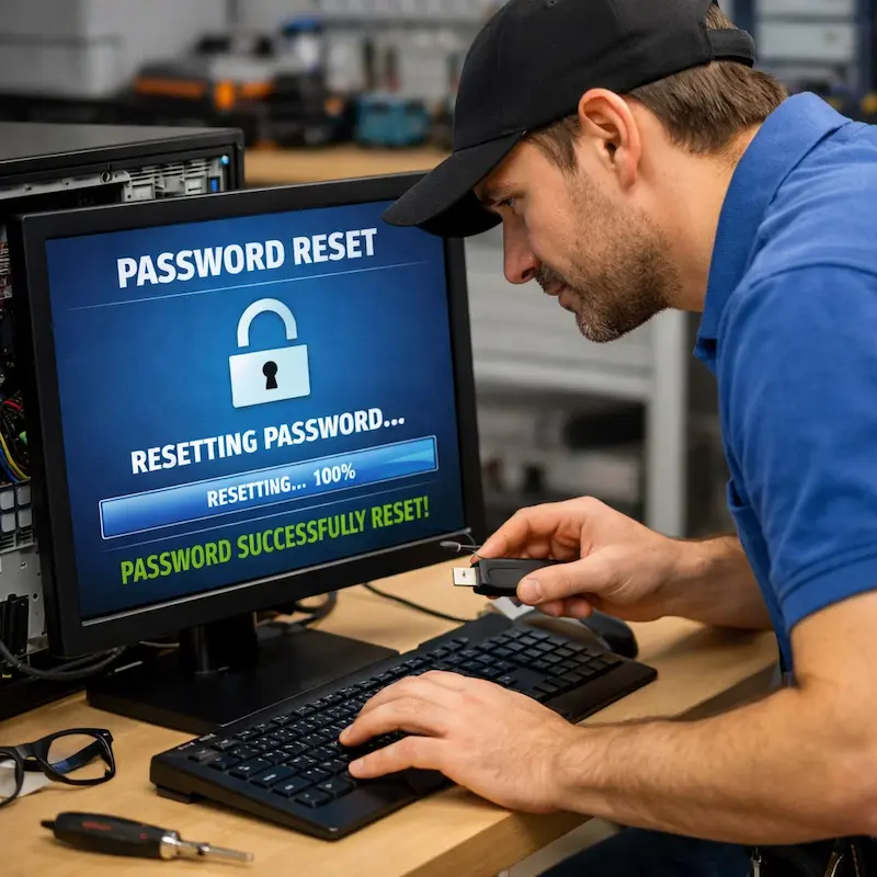 Сброс пароля от компьютера в Набережных Челнах