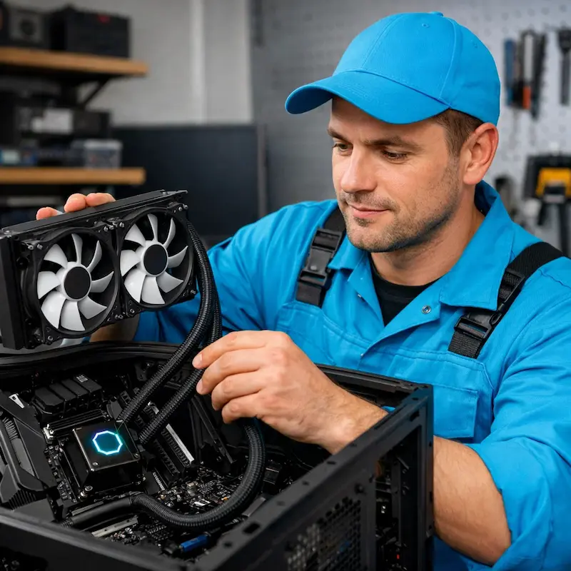 Установка водяного охлаждения на компьютер в Набережных Челнах
